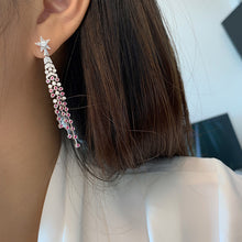 Load image into Gallery viewer, LUOWEND 18K White Gold Natural Ruby Earrings for Women
