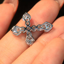 Load image into Gallery viewer, LUOWEND 18K White Gold Natural Diamond Necklace for Women
