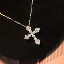 Load image into Gallery viewer, LUOWEND 18K White Gold Natural Diamond Necklace for Women
