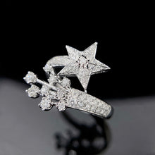 Load image into Gallery viewer, LUOWEND 18K White Gold Real Natural Diamond Ring for Women
