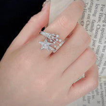 Load image into Gallery viewer, LUOWEND 18K White Gold Real Natural Diamond Ring for Women
