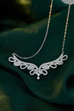Load image into Gallery viewer, LUOWEND 18K White Gold Real Natural Diamond Pendant Necklace for Women
