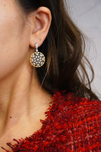 Load image into Gallery viewer, LUOWEND 18K White and Yellow Gold Real Natural Diamond Drop Earrings for Women
