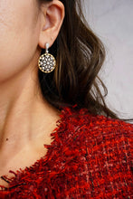 Load image into Gallery viewer, LUOWEND 18K White and Yellow Gold Real Natural Diamond Drop Earrings for Women
