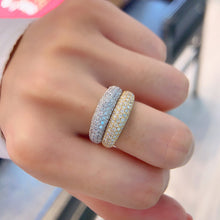 Load image into Gallery viewer, LUOWEND 18K White/Yellow Gold Natural Diamond Ring for Women
