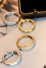 Load image into Gallery viewer, LUOWEND 18K White/Yellow Gold Natural Diamond Ring for Women
