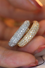 Load image into Gallery viewer, LUOWEND 18K White/Yellow Gold Natural Diamond Ring for Women
