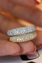 Load image into Gallery viewer, LUOWEND 18K White/Yellow Gold Natural Diamond Ring for Women
