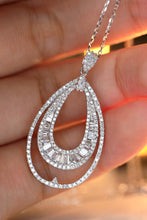 Load image into Gallery viewer, LUOWEND 18K White Gold Natural Diamond Necklace for Women
