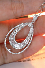 Load image into Gallery viewer, LUOWEND 18K White Gold Natural Diamond Necklace for Women
