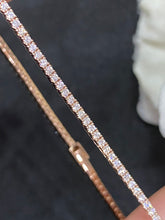 Load image into Gallery viewer, LUOWEND 18K Rose Gold Real Natural Diamond Bracelet for Women
