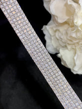 Load image into Gallery viewer, LUOWEND 18K White Gold Real Natural Diamond Bracelet for Women
