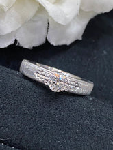 Load image into Gallery viewer, LUOWEND 18K White Gold Real Natural Diamond Ring for Women
