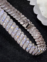 Load image into Gallery viewer, LUOWEND 18K White Gold Real Natural Diamond Bracelet for Women
