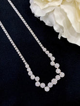 Load image into Gallery viewer, LUOWEND 18K White Gold Real Natural Diamond Necklace for Women
