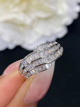 Load image into Gallery viewer, LUOWEND 18K White or Yellow Gold Real Natural Diamond Ring for Women
