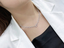 Load image into Gallery viewer, LUOWEND 18K White Gold Real Natural Diamond Necklace for Women
