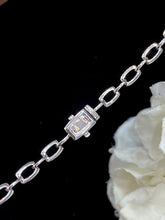 Load image into Gallery viewer, LUOWEND 18K White Gold Real Natural Diamond Necklace for Women
