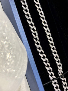 LUOWEND 18K White Gold Real Natural Diamond Bracelet for Women