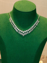 Load image into Gallery viewer, LUOWEND 18K White Gold Natural Diamond Necklace for Women
