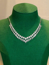 Load image into Gallery viewer, LUOWEND 18K White Gold Natural Diamond Necklace for Women
