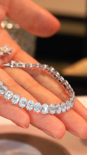 Load image into Gallery viewer, LUOWEND 18K White Gold Natural Diamond Bracelet for Women

