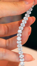 Load image into Gallery viewer, LUOWEND 18K White Gold Natural Diamond Bracelet for Women
