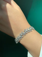 Load image into Gallery viewer, LUOWEND 18K White Gold Real Natural Diamond Bracelet for Women
