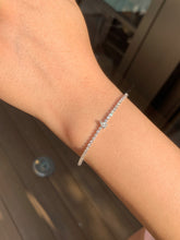 Load image into Gallery viewer, LUOWEND 18K White Gold Natural Diamond Bracelet for Women
