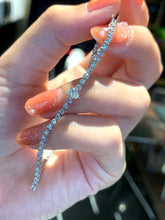 Load image into Gallery viewer, LUOWEND 18K White Gold Natural Diamond Bracelet for Women
