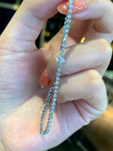 Load image into Gallery viewer, LUOWEND 18K White Gold Natural Diamond Bracelet for Women
