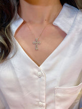 Load image into Gallery viewer, LUOWEND 18K White and Yellow Gold Real Natural Diamond Pendant Necklace for Women
