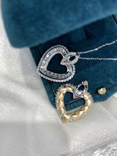 Load image into Gallery viewer, LUOWEND 18K White and Yellow Gold Real Natural Diamond Pendant Necklace for Women
