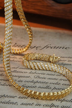 Load image into Gallery viewer, LUOWEND 18K Yellow Gold Real Natural Diamond Necklace for Women
