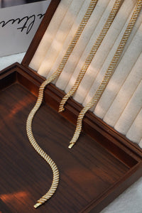LUOWEND 18K Yellow Gold Real Natural Diamond Necklace for Women