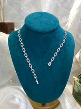 Load image into Gallery viewer, LUOWEND 18K White Gold Real Natural Diamond Necklace for Women

