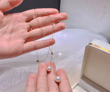 Load image into Gallery viewer, LUOWEND 18K Yellow Gold Natural Freshwater Pearl Necklace for Women

