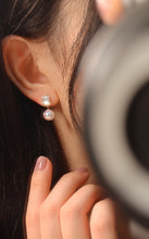 Load image into Gallery viewer, LUOWEND 18K Yellow Gold Real Natural Pearl Earrings for Women
