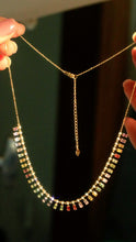Load image into Gallery viewer, LUOWEND 18K Yellow Gold Natural Color Sapphire Necklace for Women

