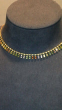 Load image into Gallery viewer, LUOWEND 18K Yellow Gold Natural Color Sapphire Necklace for Women
