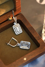Load image into Gallery viewer, LUOWEND 18K White Gold Real Natural Diamond Drop Earrings for Women
