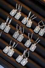 Load image into Gallery viewer, LUOWEND 18K White Gold Real Natural Diamond Drop Earrings for Women
