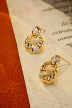 Load image into Gallery viewer, LUOWEND 18K Yellow Gold Real Natural Diamond Stud Earrings for Women

