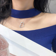 Load image into Gallery viewer, LUOWEND 18K White Gold Real Natural Diamond Earrings and Necklace for Women
