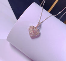 Load image into Gallery viewer, LUOWEND 18K White Gold Real Natural Diamond Necklace and Earrings for Women
