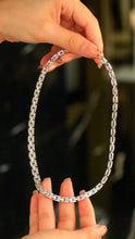 Load image into Gallery viewer, LUOWEND 18K White Gold Real Natural Diamond Necklace for Women
