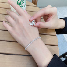 Load image into Gallery viewer, LUOWEND 18K White Gold Real Natural Diamond Bracelet for Women
