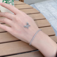 Load image into Gallery viewer, LUOWEND 18K White Gold Real Natural Diamond Bracelet for Women
