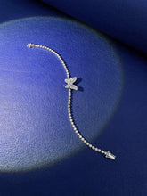 Load image into Gallery viewer, LUOWEND 18K White Gold Real Natural Diamond Bracelet for Women
