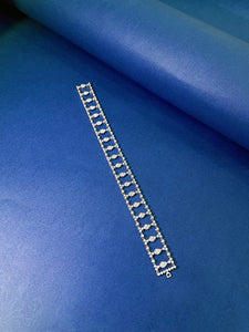 LUOWEND 18K White Gold Real Natural Diamond Bracelet for Women